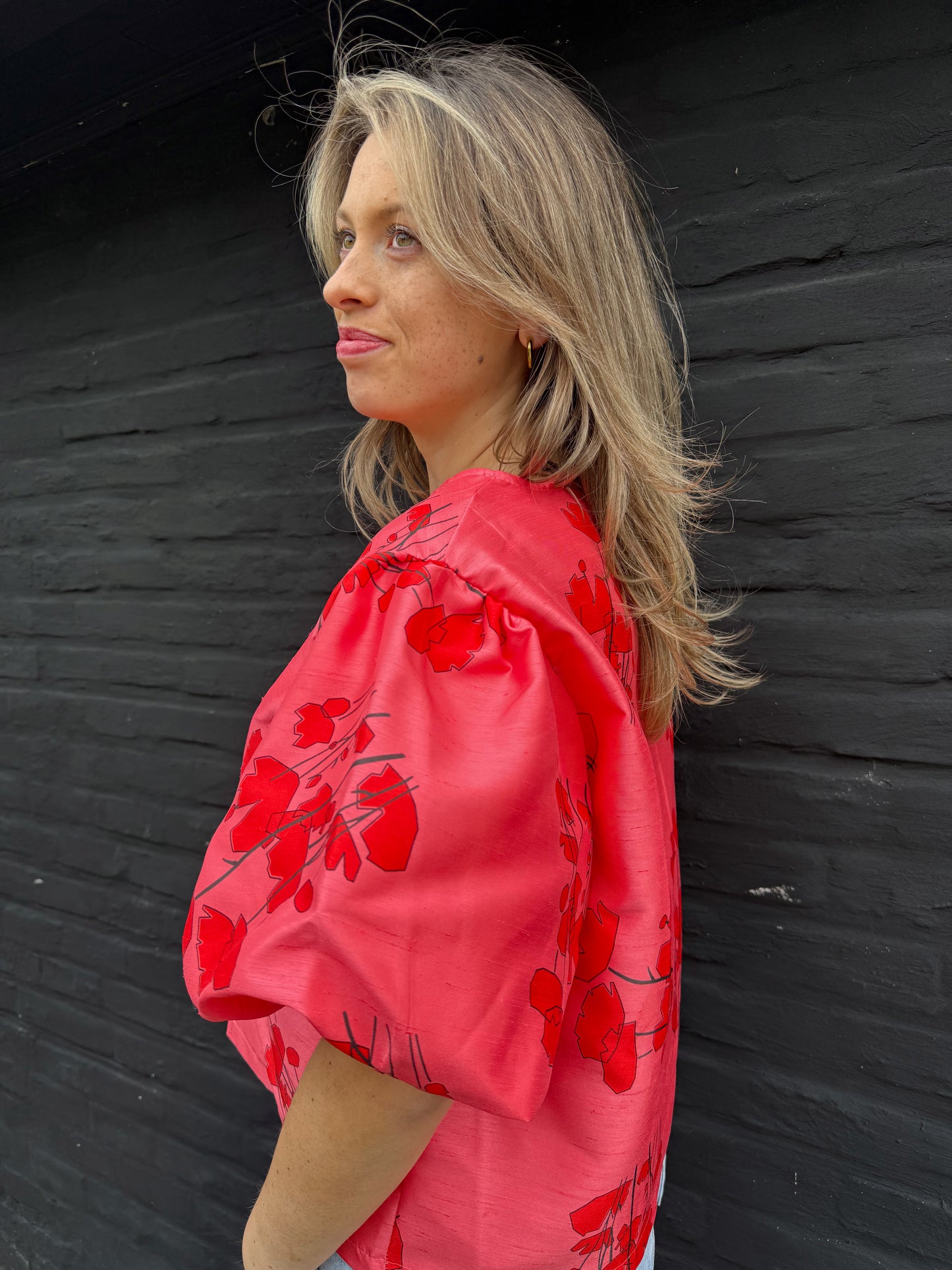 Classy rood-roze blouse van L’Esstiel