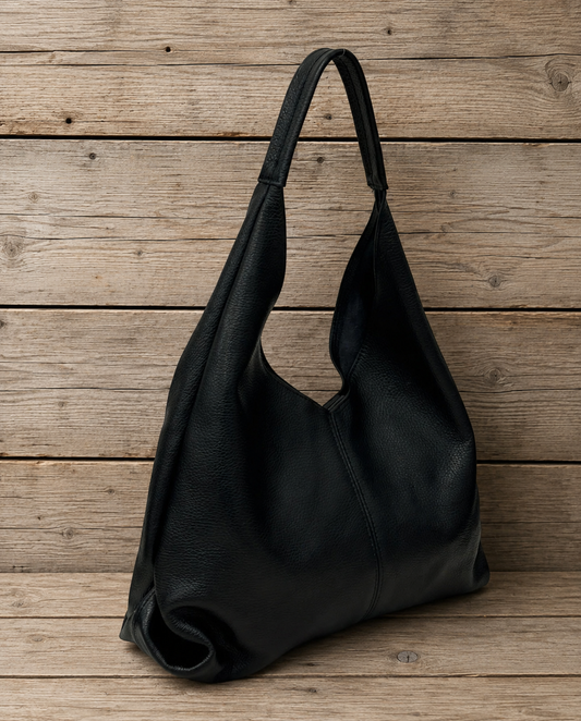 Zwarte handtas 100% leder