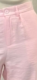 π Roze classy high-waist pantalon (ook in pastelblauw en geel)