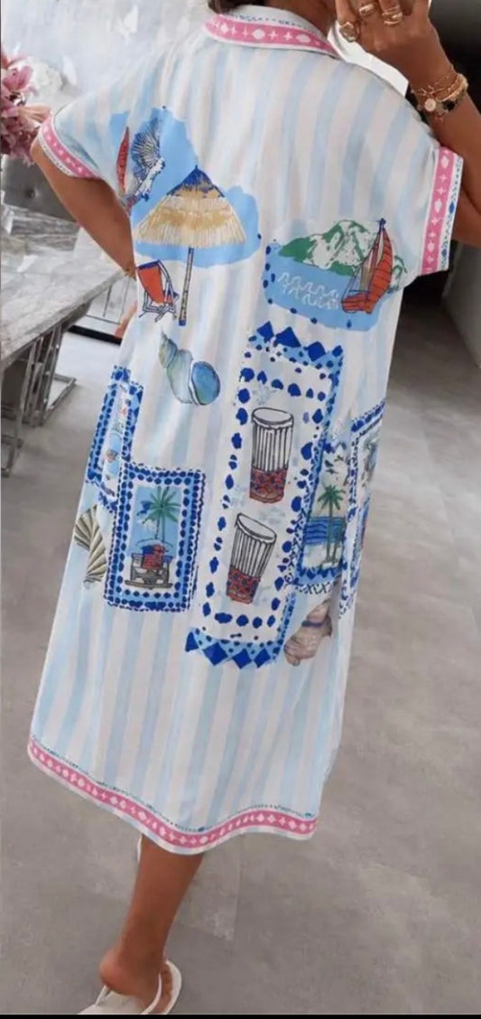 jurk met speelse print