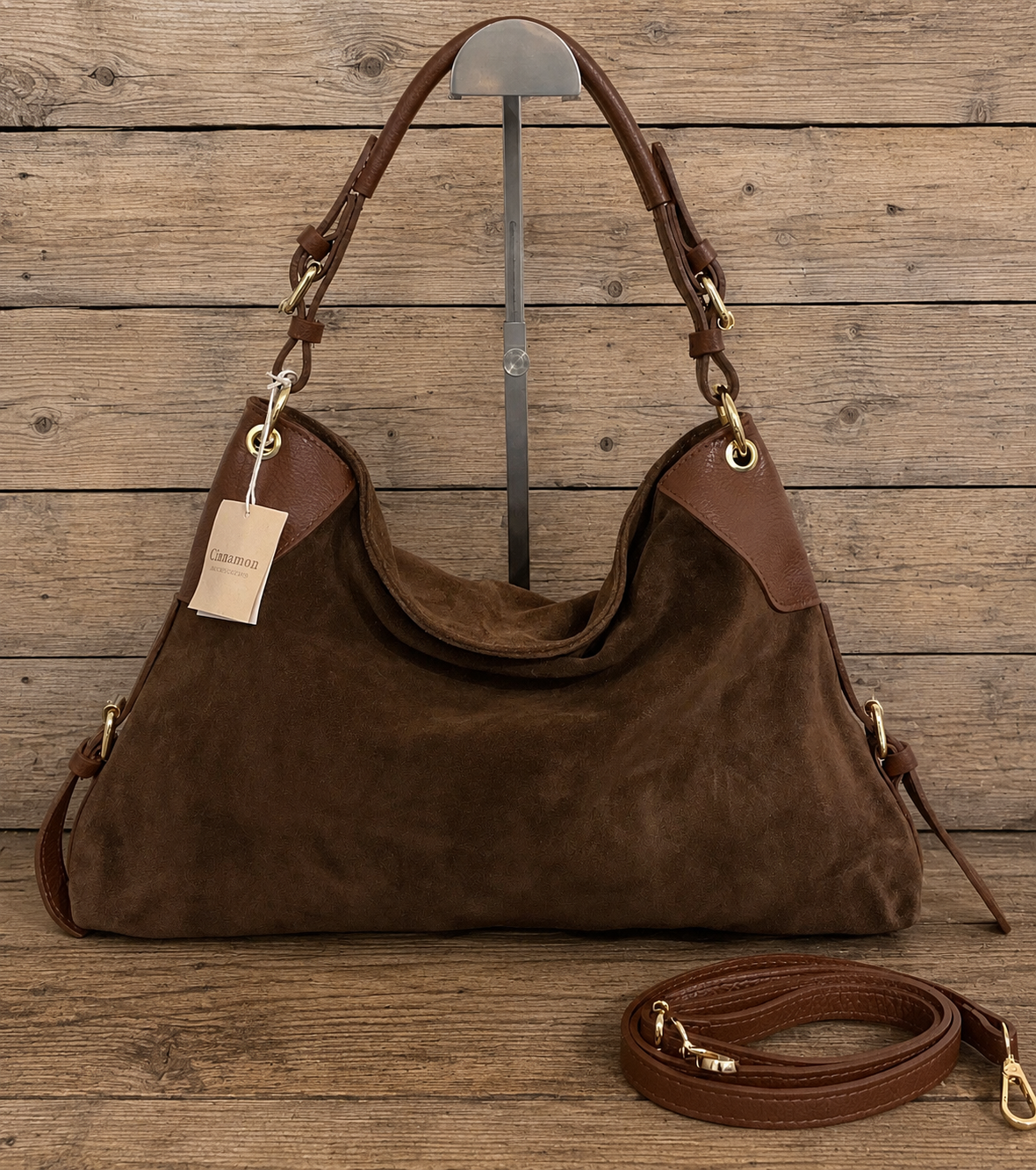 Bruine tas 100% rundleer