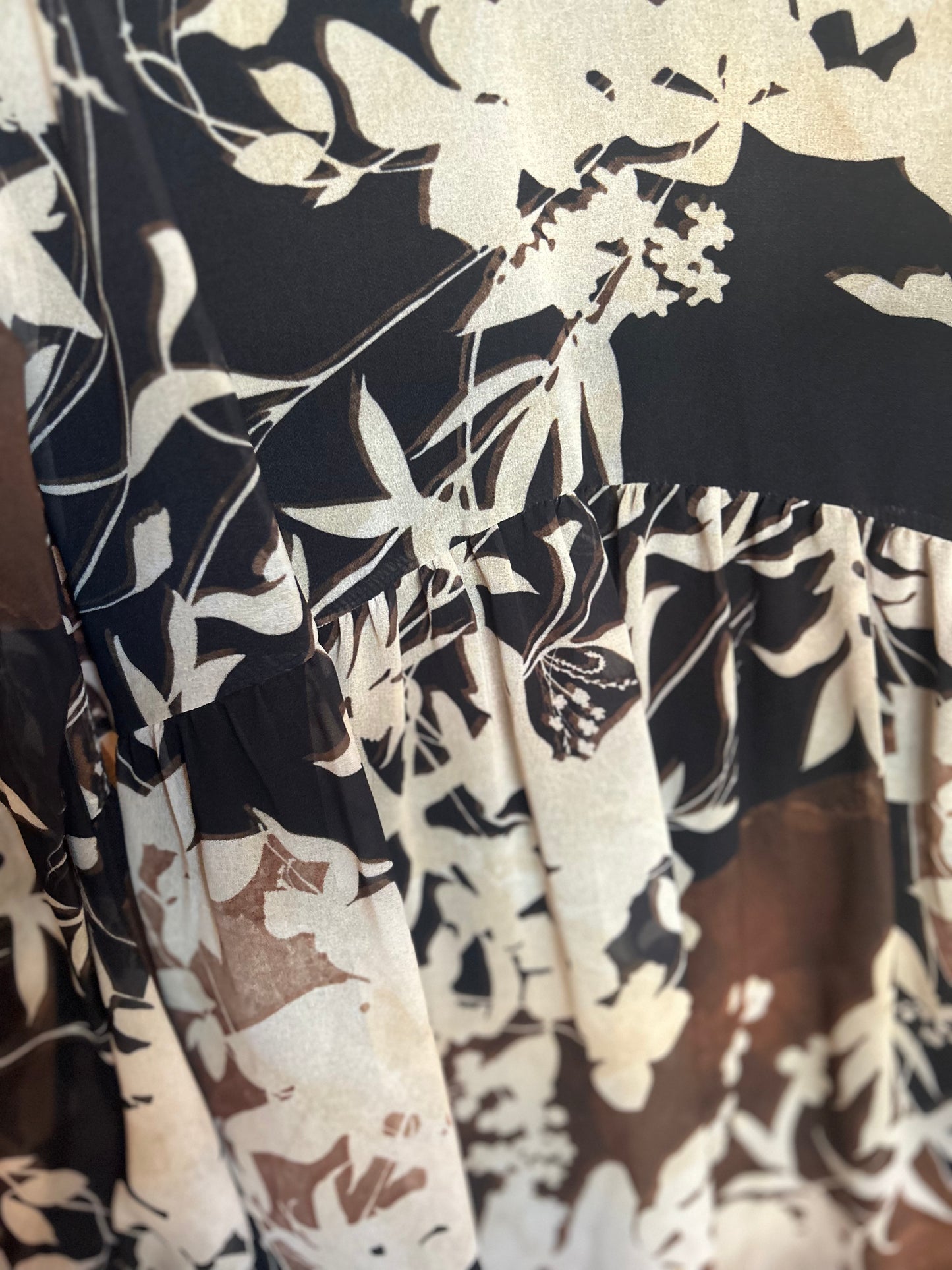 Herfstjurk met kleurrijke print
