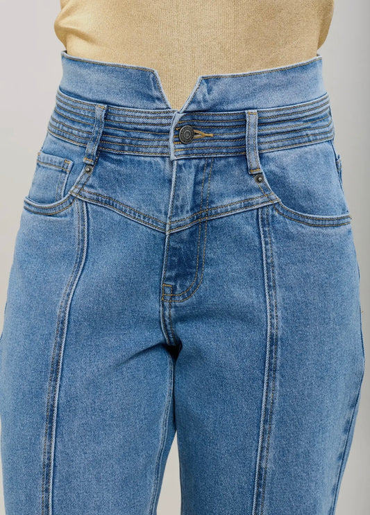 Toxik3 mom jeans met stretch