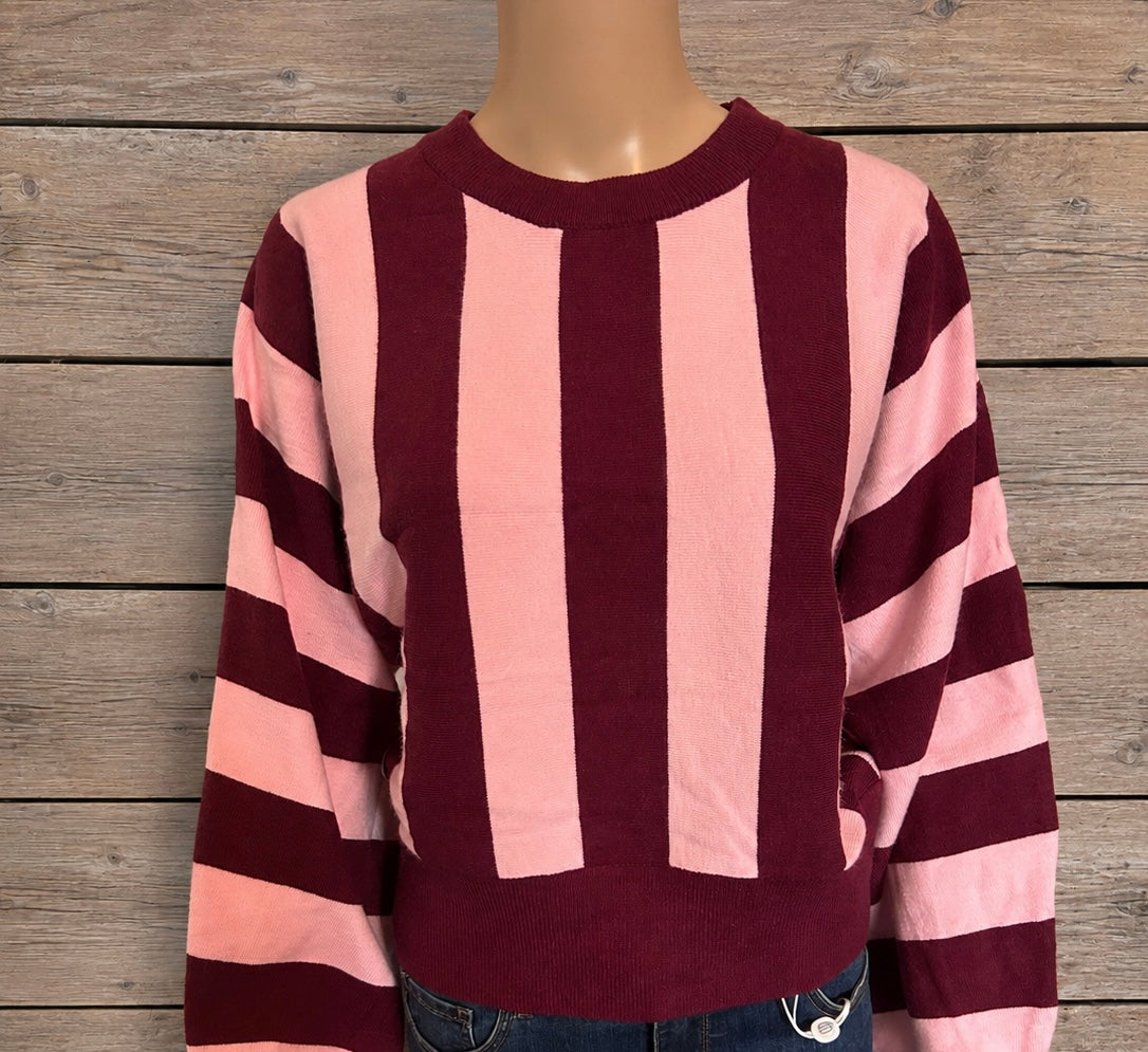 Bordeaux-roze knit