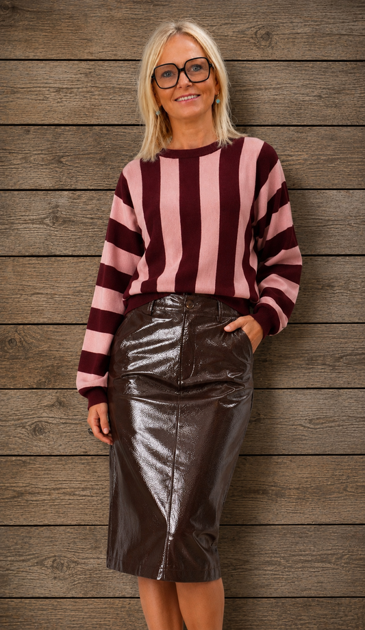 Bordeaux-roze knit
