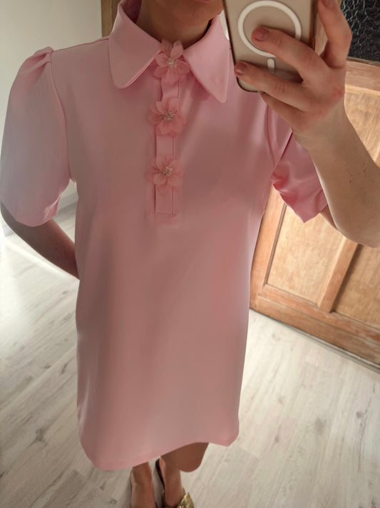 Elly White jurk pastelroze