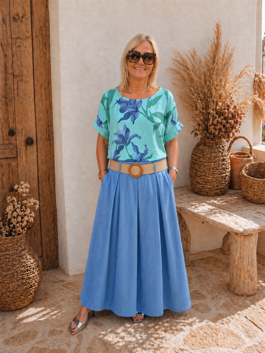 Oversized bloemenprint shirt (ook in wit)