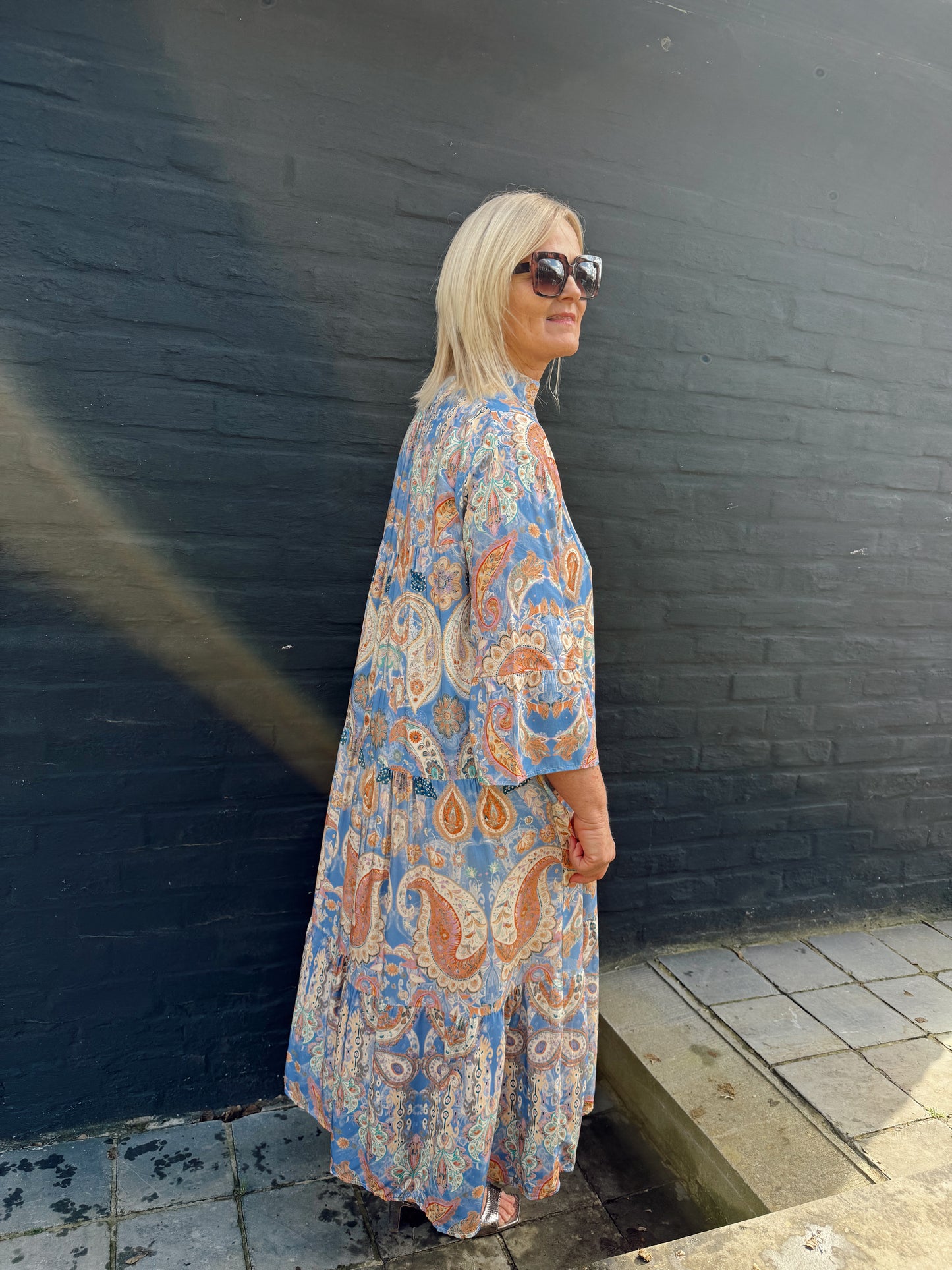 🩵🎀 “Marta du Château” bohemian maxi jurk met paisley print