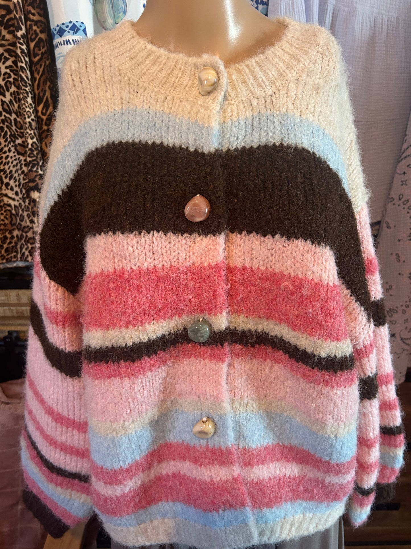 Zachte gestreepte vest/trui