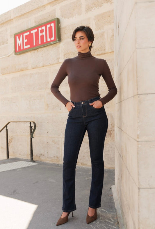 Oraije bootcut Jeans -Bella- onbewerkt denim