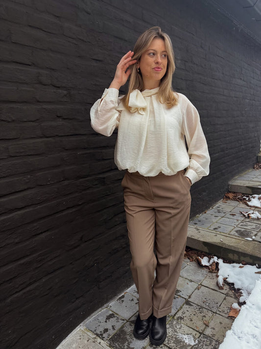 Oraije -Stanley- elegante broek taupe