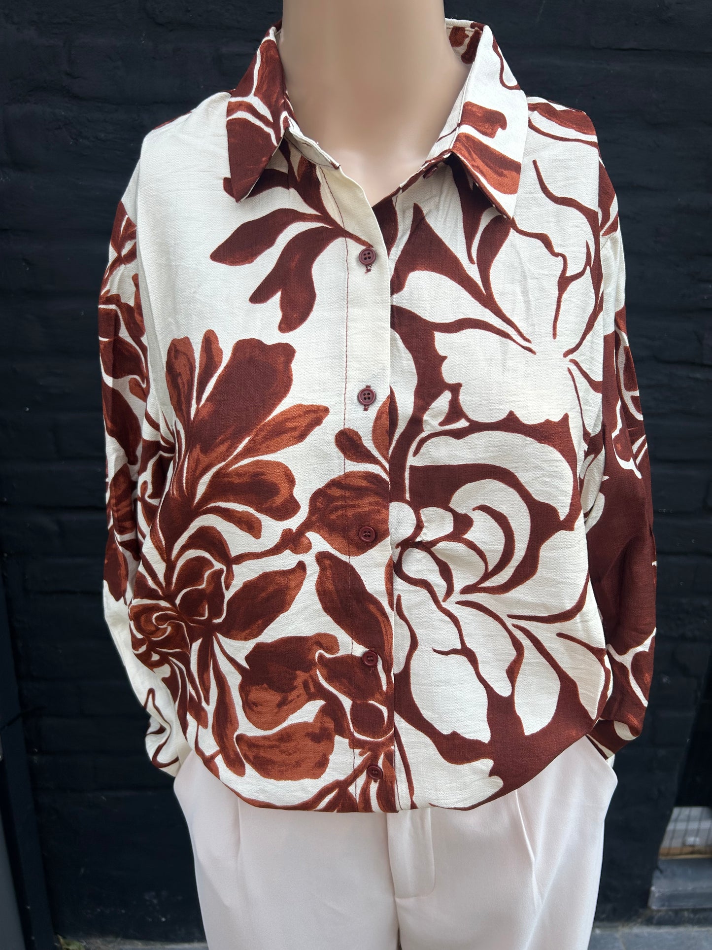 Hemdje beige/bruin