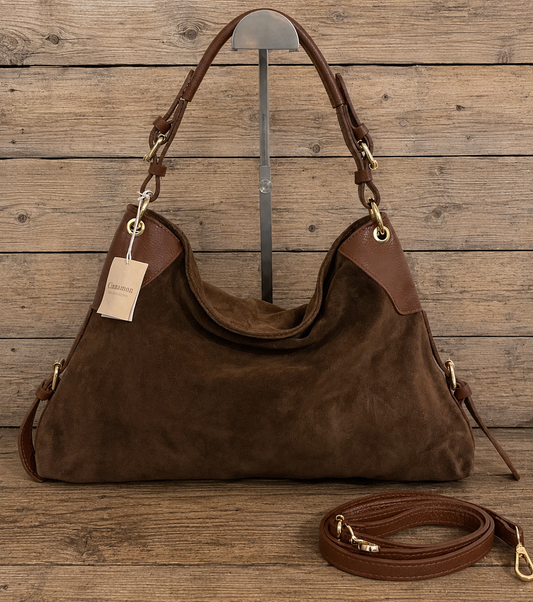 Bruine tas 100% rundleer