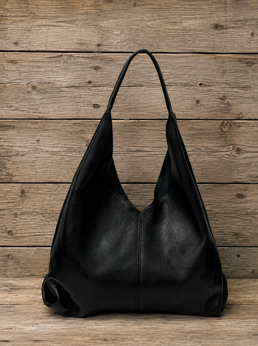 Zwarte handtas 100% leder