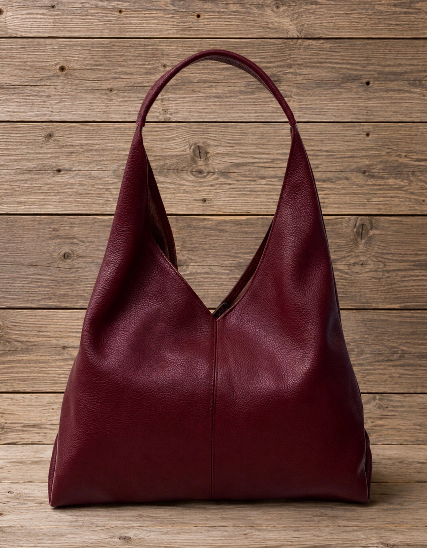 Bordeaux handtas 100% leder