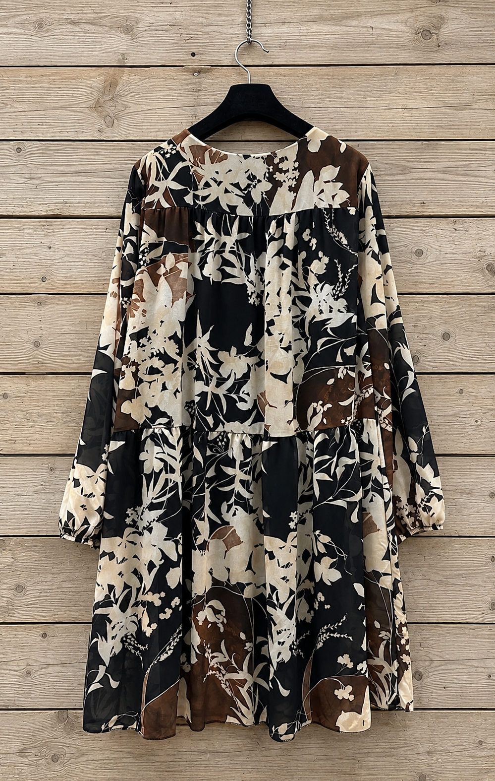 Herfstjurk met kleurrijke print