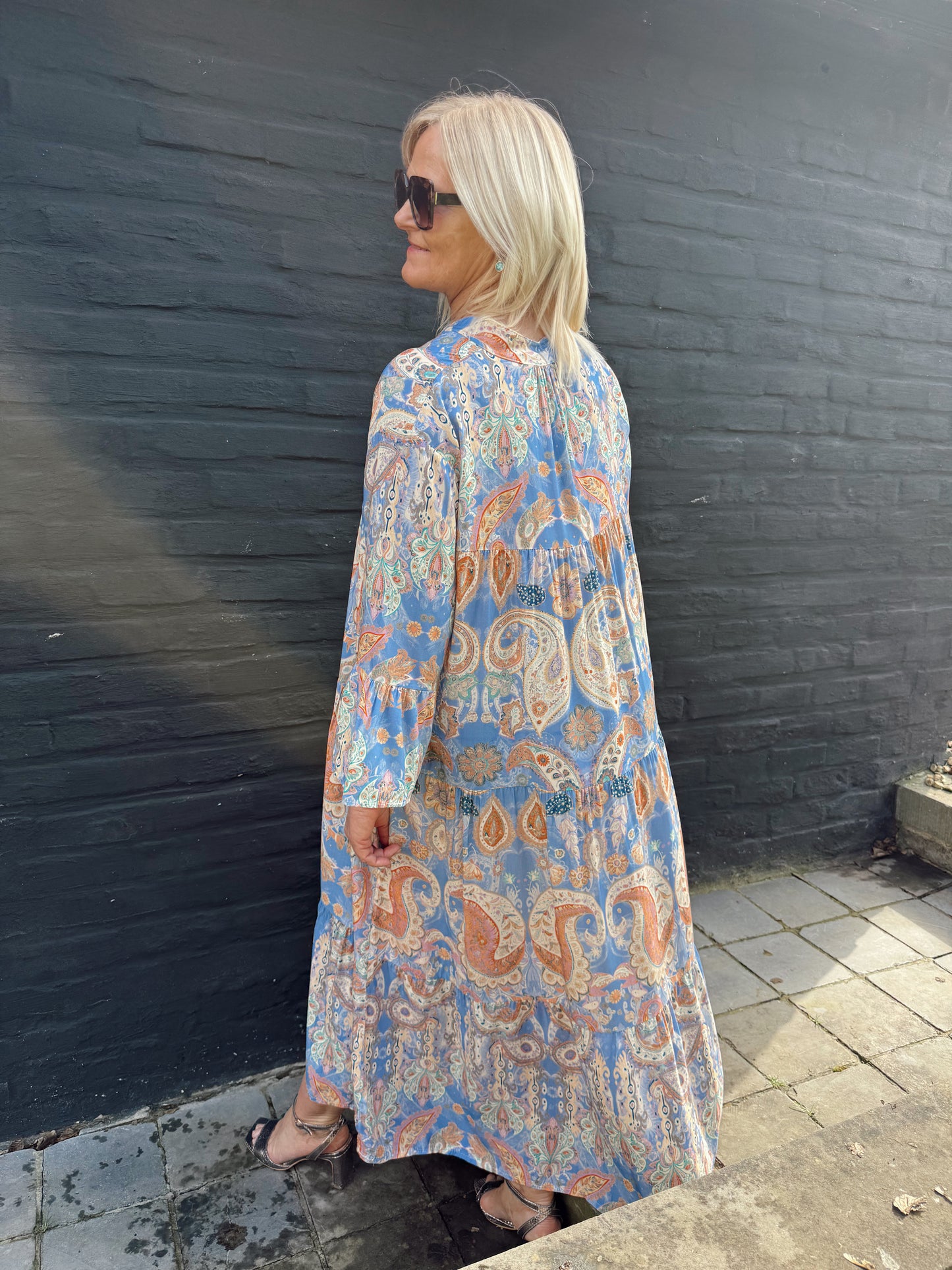 🩵🎀 “Marta du Château” bohemian maxi jurk met paisley print