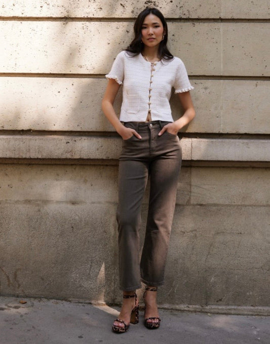 Orajie jeans -Solange- chocoladekleurige denim