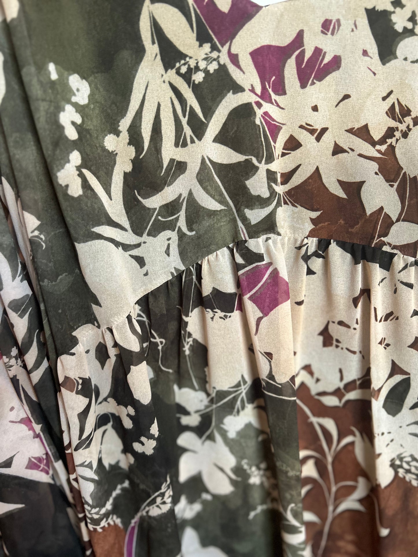 Herfstjurk met groene print