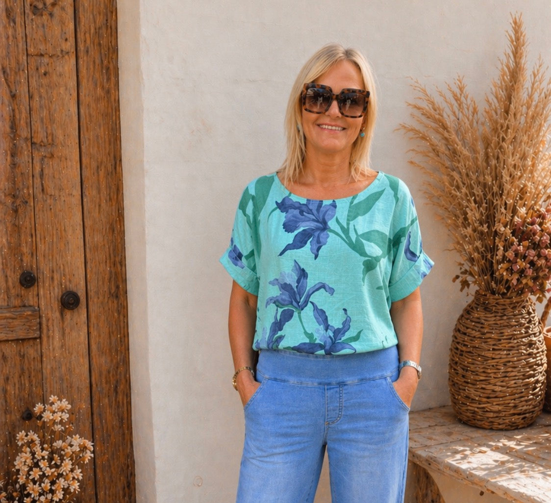 Oversized bloemenprint shirt (ook in wit)