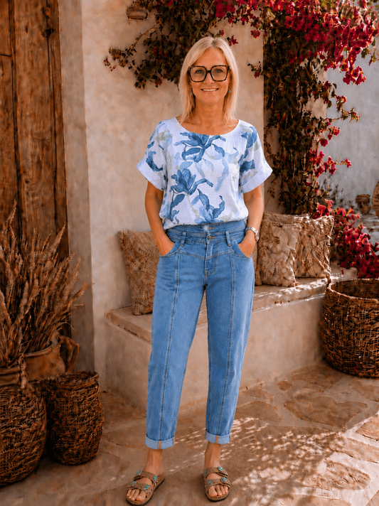 Toxik3 mom jeans met stretch
