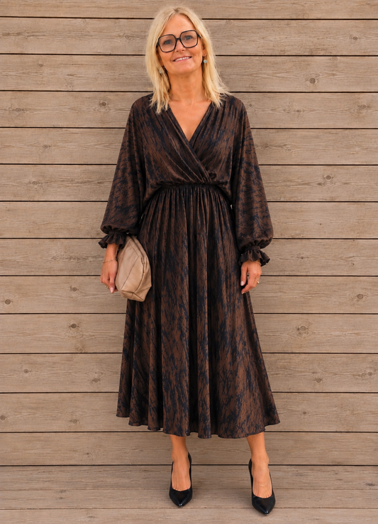 Elegante choco-zwarte jurk