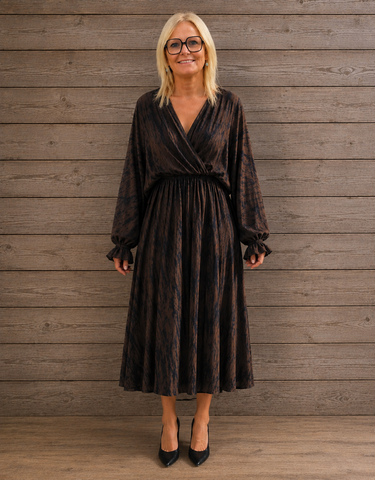 Elegante choco-zwarte jurk