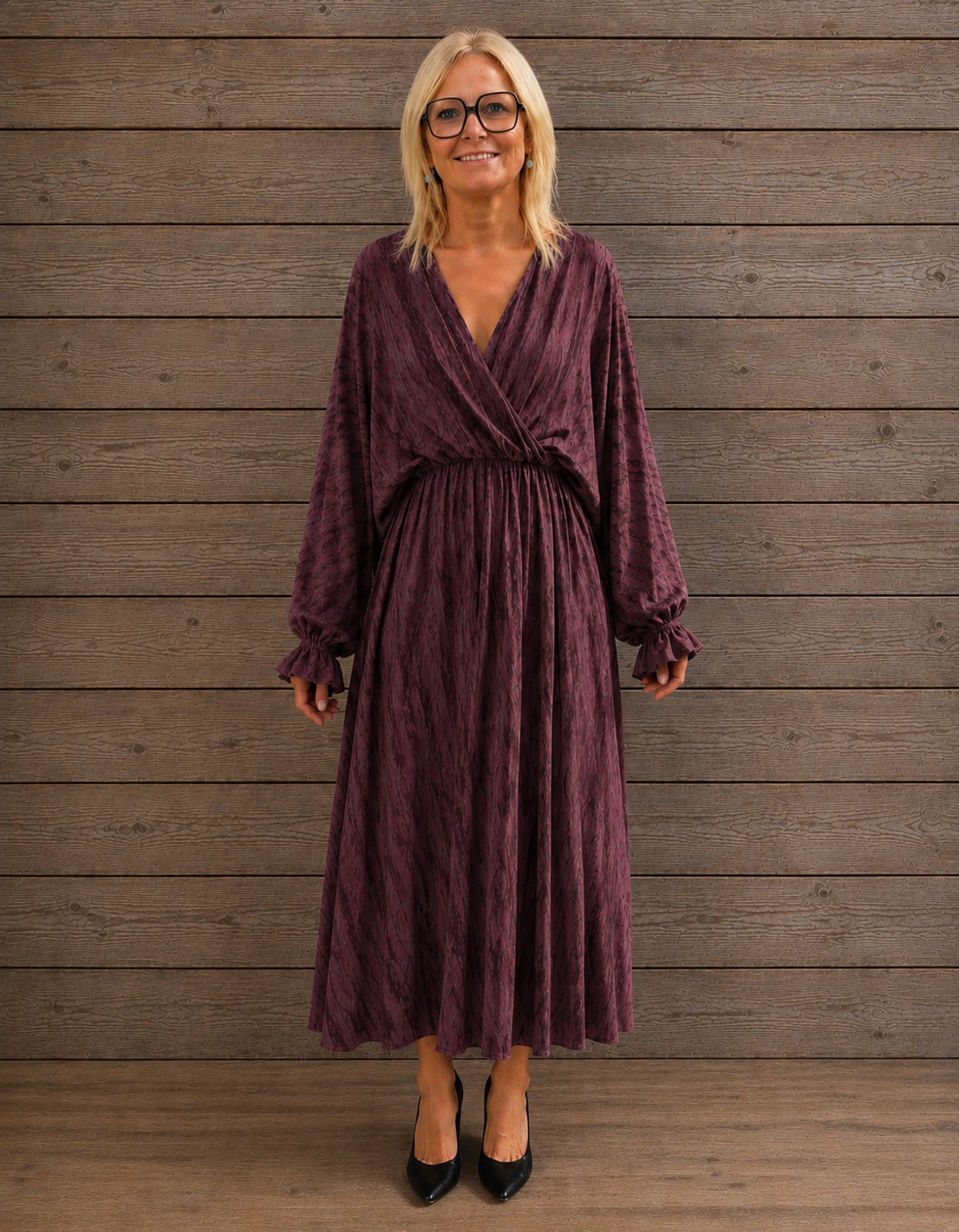 Elegante bordeaux jurk