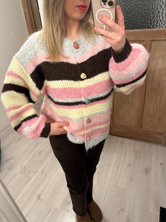 Zachte gestreepte vest/trui