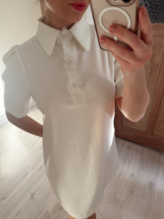 Elly White jurk gebroken wit