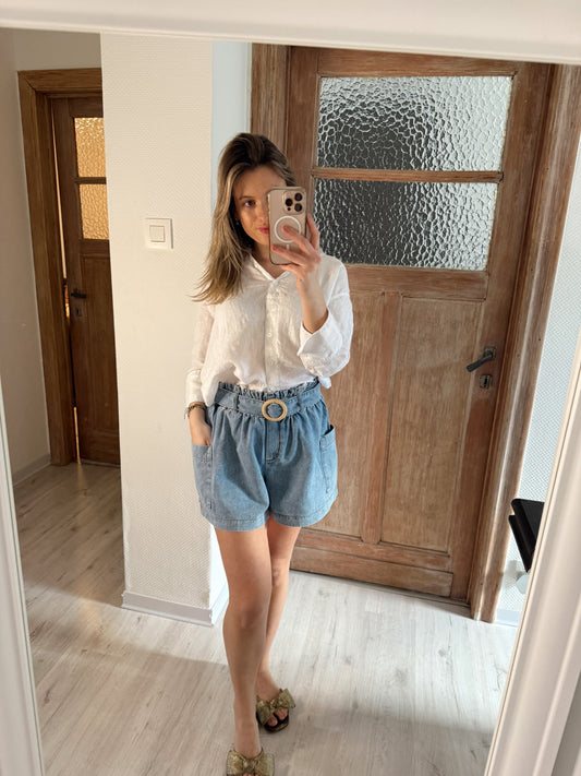 Oraije denim short 🩵 (ook in mintgroen)