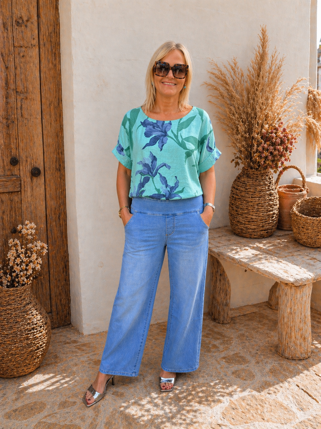Oversized bloemenprint shirt (ook in wit)