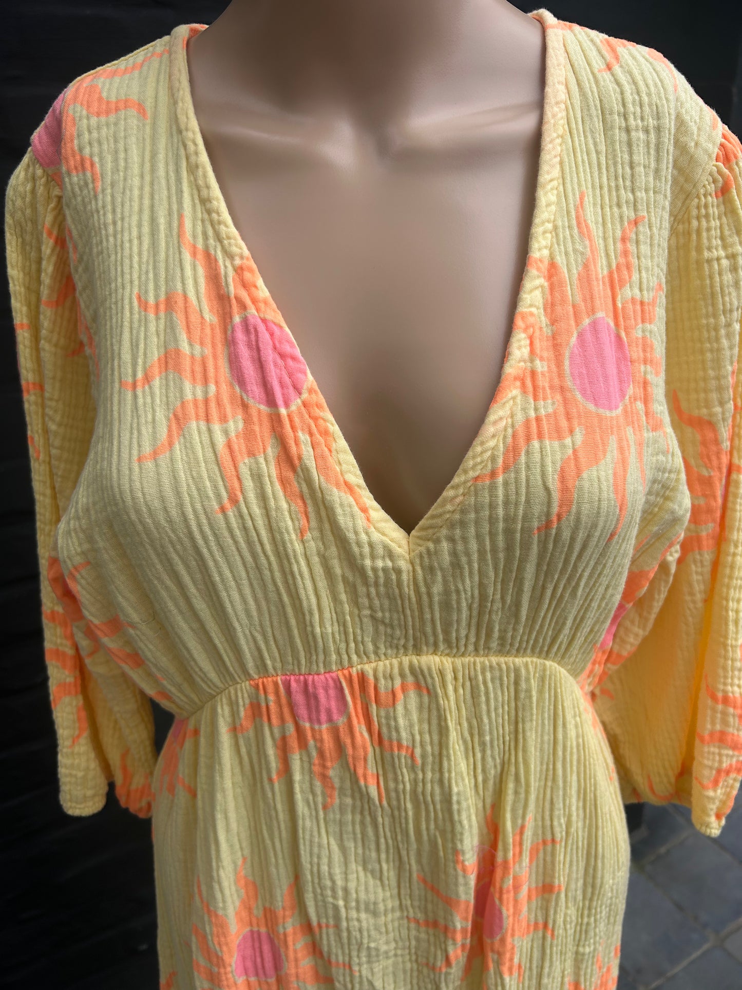 Zonnige Midi Jurk met Sunprint 🌼🌞