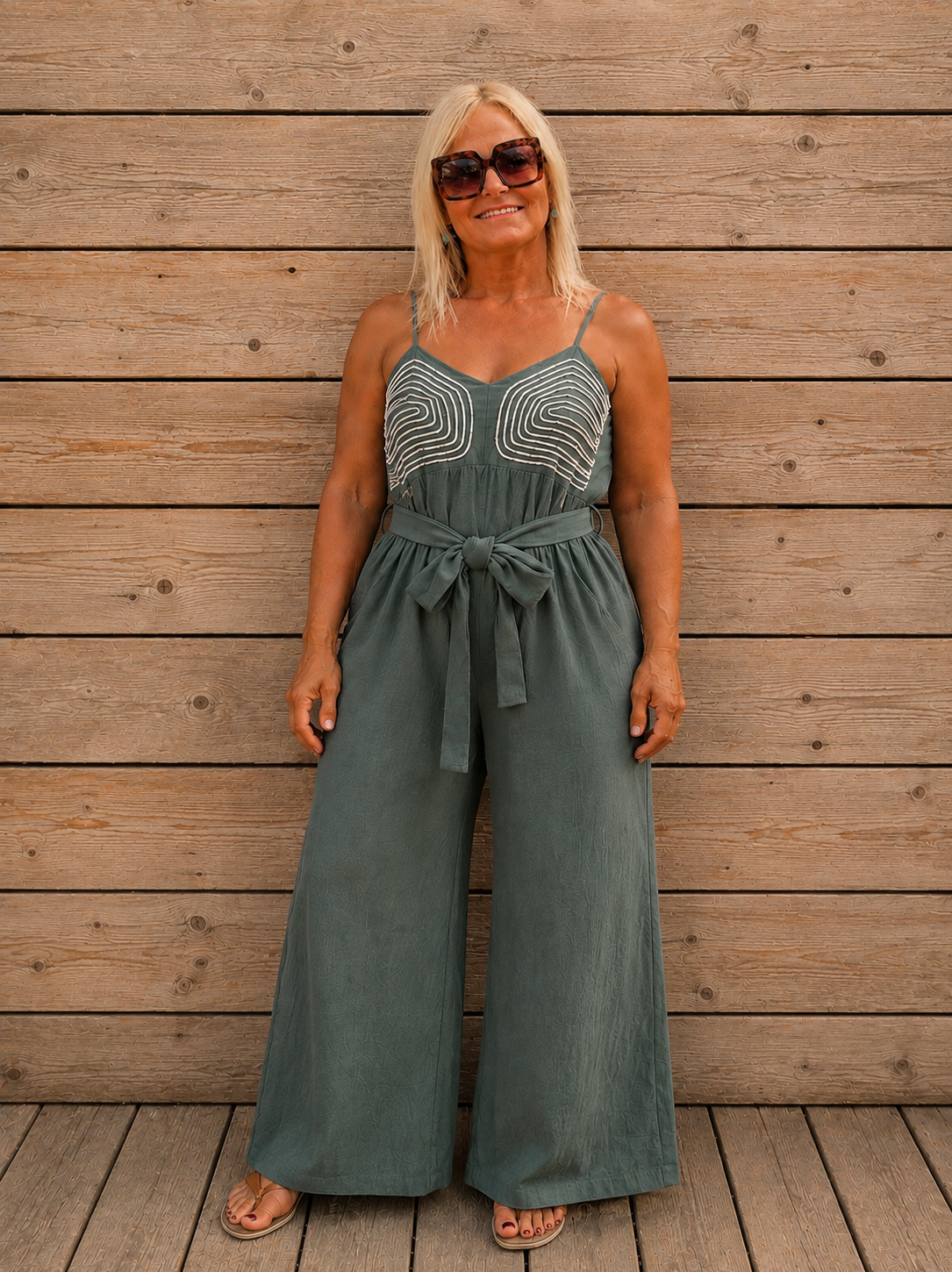 Stijlvolle kaki playsuit met super draagcomfort!